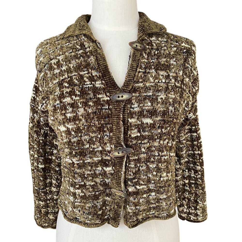 Vintage Maria Rodriguez Textured Button Cardigan Indie Grunge Forest Fairy 80s-S